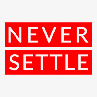 Never Settle Oneplus Red Ladies Fitted T-shirt | Artistshot