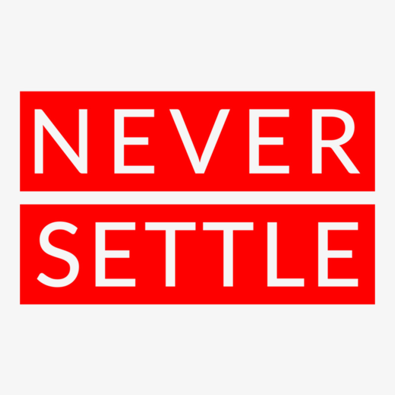 Never Settle Oneplus Red Ladies Fitted T-Shirt by STEVEHICKS | Artistshot