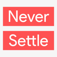 Never Settle Red Ladies Fitted T-shirt | Artistshot