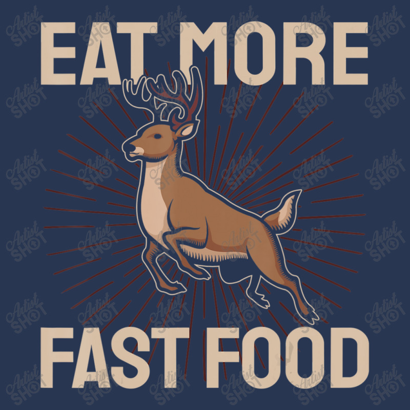 Hunting Saying Deer Hunter I Eat More Fast Food Men Denim Jacket by namnguyen | Artistshot