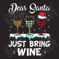 Dear Santa Just Bring Wine Leopard Christmas Lights Pajamas Vintage Cap | Artistshot