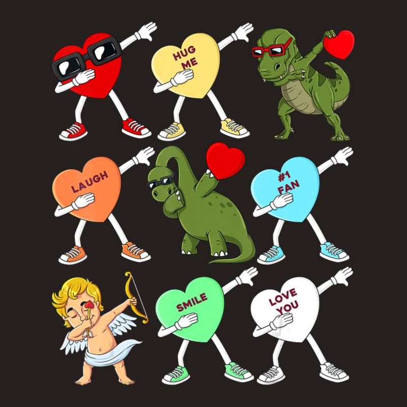 Trending Valenines Day Dabbing Hears Cupid Rex Dino Dab Boys Kids Tank Top | Artistshot