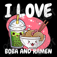 I Love Boba For Milk Tea Lover And Ramen Japanese Food Lover Adjustable Cap | Artistshot