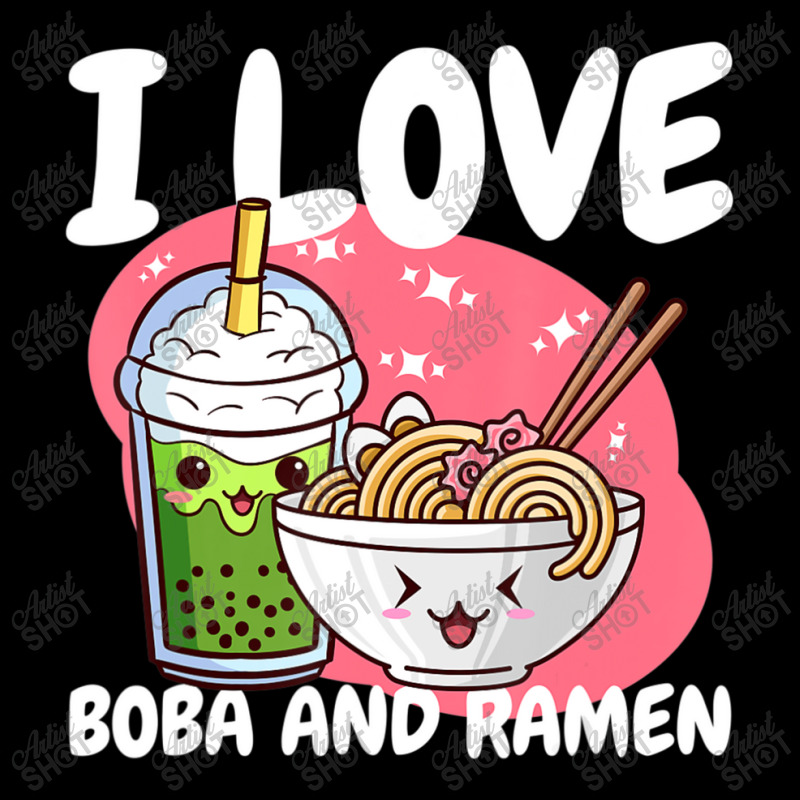 I Love Boba For Milk Tea Lover And Ramen Japanese Food Lover Adjustable Cap | Artistshot