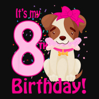 Kids It's My 8th Birthday Dog Lover Theme 8 Years Old Puppy Girl Premi Crop Top | Artistshot