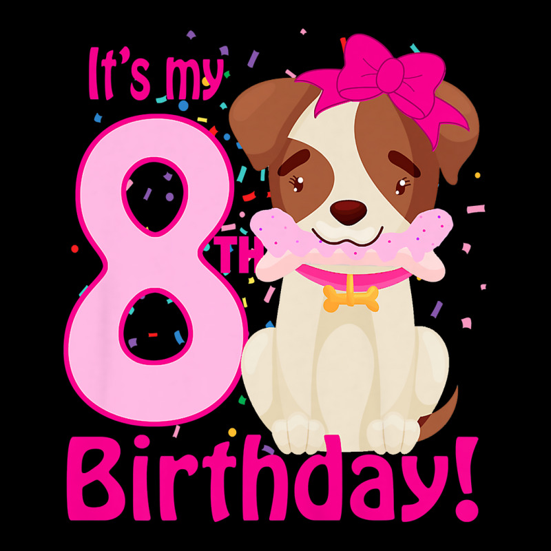 Kids It's My 8th Birthday Dog Lover Theme 8 Years Old Puppy Girl Premi Legging by atereabag | Artistshot