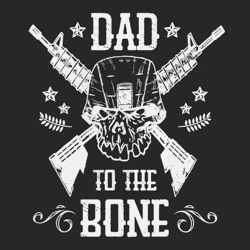 Mens Dad To The Bone Father Joke Vintage Skull Ar Rifle Gun Men's T-shirt Pajama Set | Artistshot