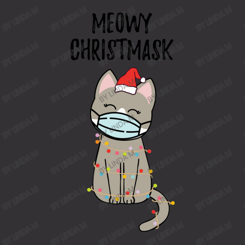 Meowy Christmask Cute Christmas Ca Vintage Hoodie | Artistshot