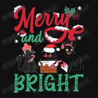 Merry And Bright Black Cat Christmas Merry And Bright Black Cat Christ Graphic T-shirt | Artistshot