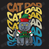 Retro Vintage Cats British Shorthair Cat Dad Christmas T-shirt | Artistshot