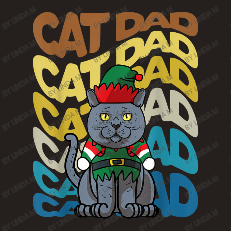 Retro Vintage Cats British Shorthair Cat Dad Christmas Tank Top | Artistshot