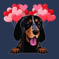 Hot Trend Valentine Day Black And Tan Coonhound Heart Ladies Denim Jacket | Artistshot