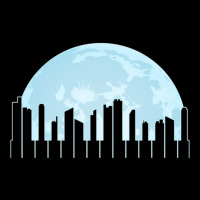 Piano Keys As A City Landscape In The Moonlight Adjustable Cap | Artistshot