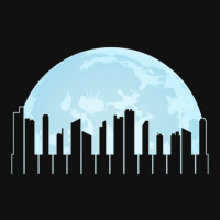 Piano Keys As A City Landscape In The Moonlight Graphic T-shirt | Artistshot