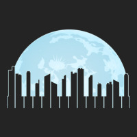 Piano Keys As A City Landscape In The Moonlight 3/4 Sleeve Shirt | Artistshot