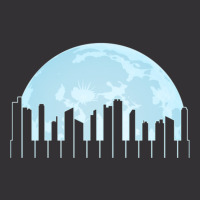 Piano Keys As A City Landscape In The Moonlight Vintage Hoodie | Artistshot