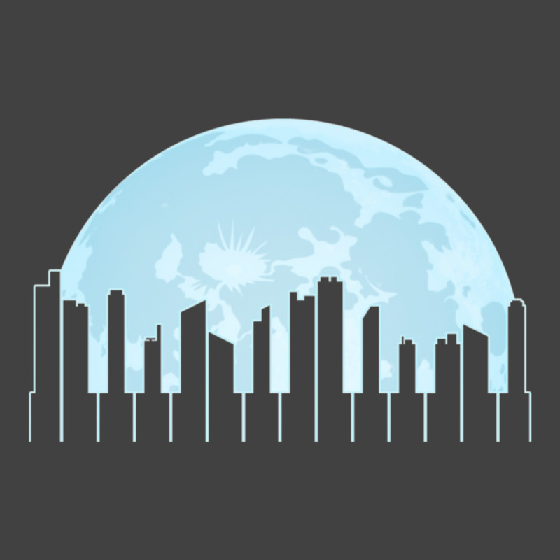 Piano Keys As A City Landscape In The Moonlight Vintage T-shirt | Artistshot