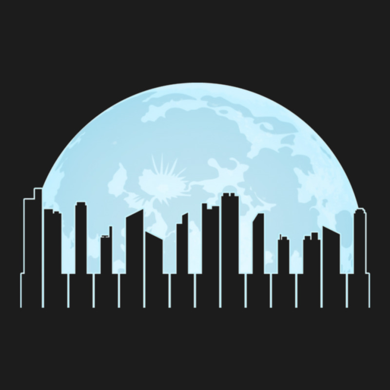 Piano Keys As A City Landscape In The Moonlight Hoodie & Jogger Set | Artistshot