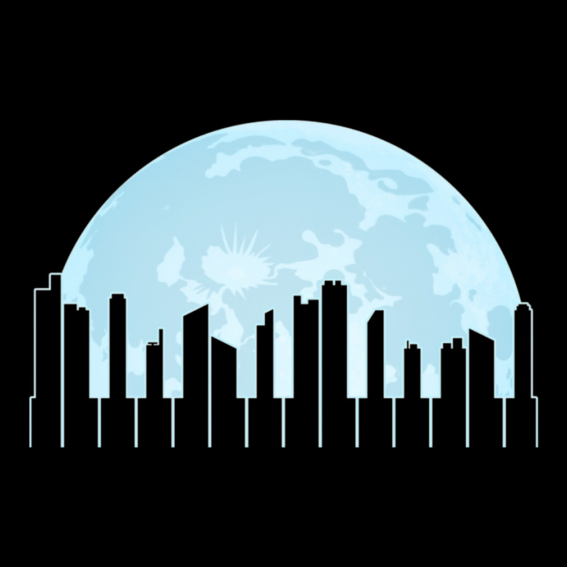 Piano Keys As A City Landscape In The Moonlight Fleece Short | Artistshot