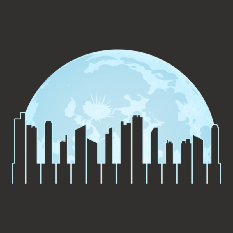 Piano Keys As A City Landscape In The Moonlight Champion Hoodie | Artistshot