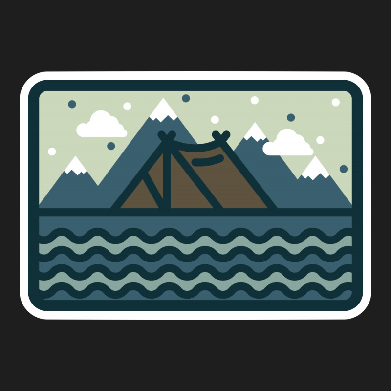 Camp Mountain Beach View Classic T-shirt by Quilimo | Artistshot