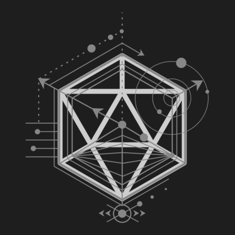 Alchemy Symbols Polyhedral D20 Dice Tabletop Rpg Gaming Classic T-shirt by LYDIABERRY | Artistshot