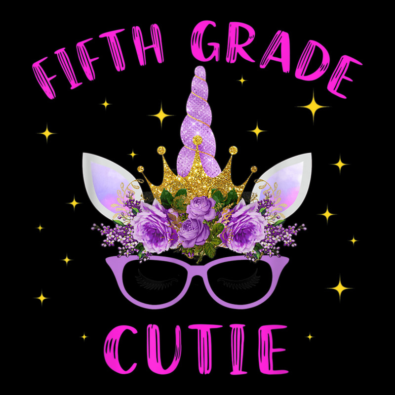 Fifth Grade Cutie Unicorn Face Lover 5th Grade Girl Gift Lightweight Hoodie | Artistshot