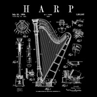 Harp Vintage Patent Harpist Drawing Print .png Adjustable Cap | Artistshot