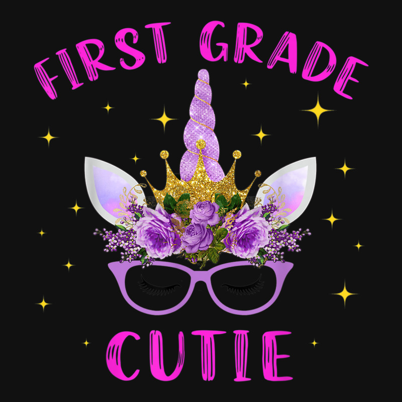 First Grade Cutie Unicorn Face Lover 1st Grade Girl Gift Slide Sandal | Artistshot