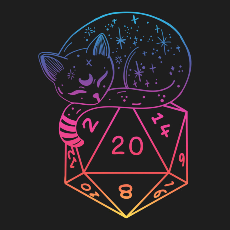 D20 Cat Rainbow Dnd Dice. Classic T-shirt by LYDIABERRY | Artistshot