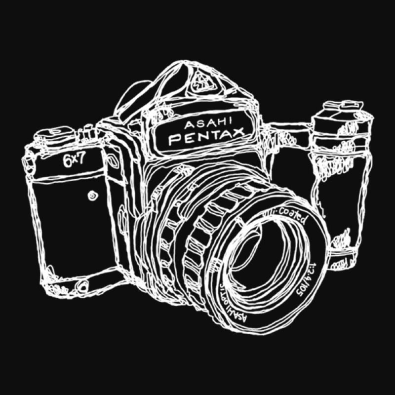 Pentax 6x7 Medium Format Camera White Ink 1 Crop Top by CHARLOTTELYNNTAYLOR | Artistshot