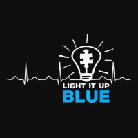 Light It Up Blue Tshirt Puzzle Heartbeat Autism Awareness T Shirt Crop Top | Artistshot