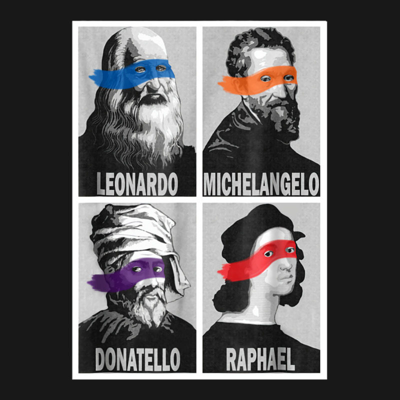 Renaissance Ninja Artists Poster Style Pop Art Flannel Shirt by viliusbassri7 | Artistshot