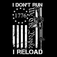 I Don't Run I Reload   Usa Flag Pro Guns Ar15 Gun Joke  Back Long Slee V-neck Tee | Artistshot