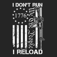 I Don't Run I Reload   Usa Flag Pro Guns Ar15 Gun Joke  Back Long Slee Unisex Hoodie | Artistshot