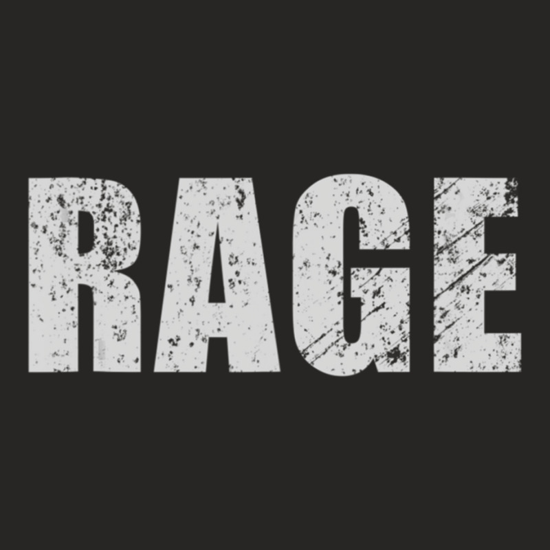 Rage Distressed Text Ladies Fitted T-Shirt by LYDIABERRY | Artistshot