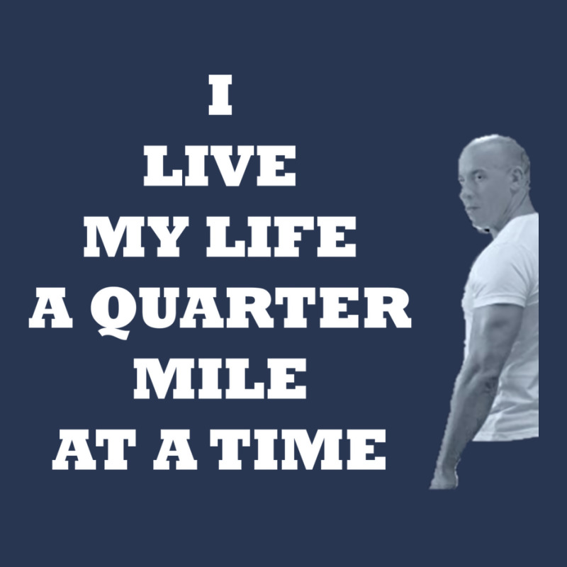 I Live My Life A Quarter Mile At A Time Men Denim Jacket by janebapancoh | Artistshot