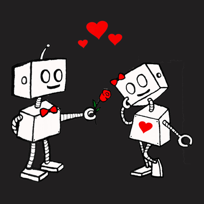 Hot Trend Valentines Day Robots Couple Love Story T-shirt | Artistshot