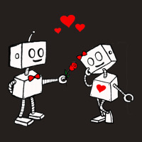 Hot Trend Valentines Day Robots Couple Love Story Tank Top | Artistshot