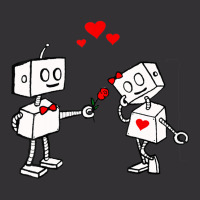 Hot Trend Valentines Day Robots Couple Love Story Vintage Hoodie | Artistshot