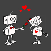 Hot Trend Valentines Day Robots Couple Love Story Vintage T-shirt | Artistshot