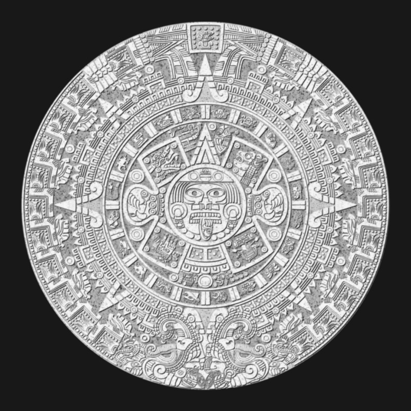 Piedra Del Sol - White Granite Aztec Calendar Sun Stone Flannel Shirt | Artistshot