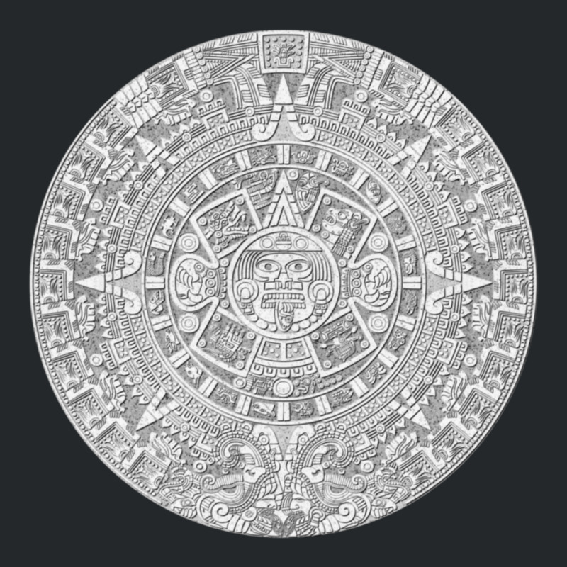 Piedra Del Sol - White Granite Aztec Calendar Sun Stone Crewneck Sweatshirt | Artistshot