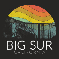 Big Sur California Beach Central Coast Retro Forest Camping T Shirt Ladies Fitted T-shirt | Artistshot