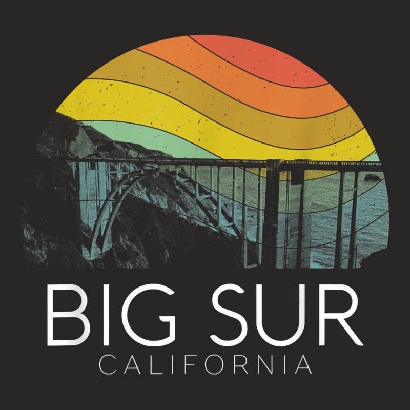 Big Sur California Beach Central Coast Retro Forest Camping T Shirt Ladies Fitted T-Shirt by puawhla | Artistshot