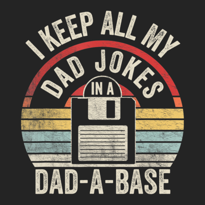 Retro I Keep All My Dad Jokes In A Dad-a-base Cool Dad 3/4 Sleeve Shirt by tintruong | Artistshot