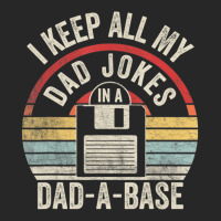 Retro I Keep All My Dad Jokes In A Dad-a-base Cool Dad Men's T-shirt Pajama Set | Artistshot