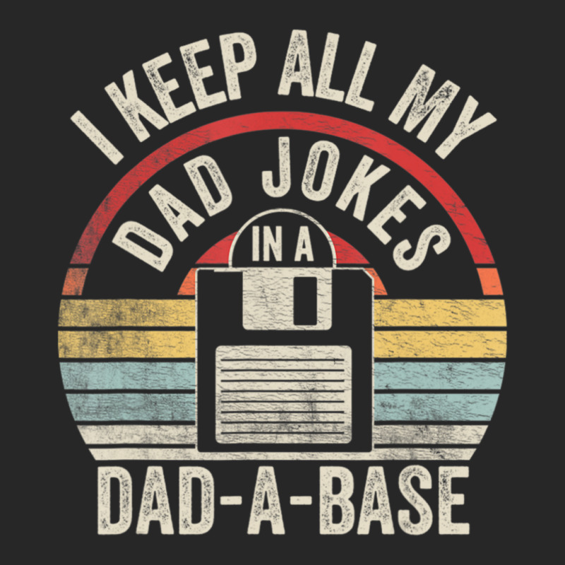 Retro I Keep All My Dad Jokes In A Dad-a-base Cool Dad Men's T-shirt Pajama Set by tintruong | Artistshot