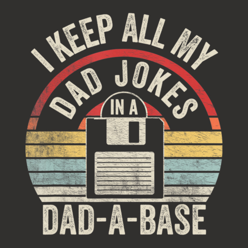 Retro I Keep All My Dad Jokes In A Dad-a-base Cool Dad Champion Hoodie by tintruong | Artistshot