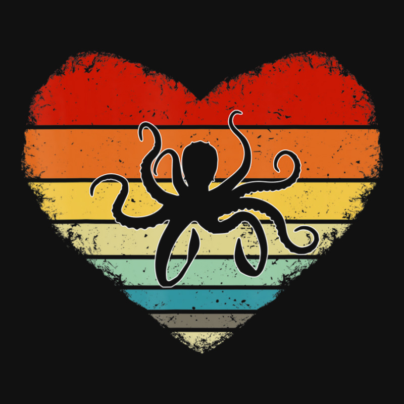 Trending Vintage Heart Octopus Valentine's Day For Him Her Metal Print Square | Artistshot